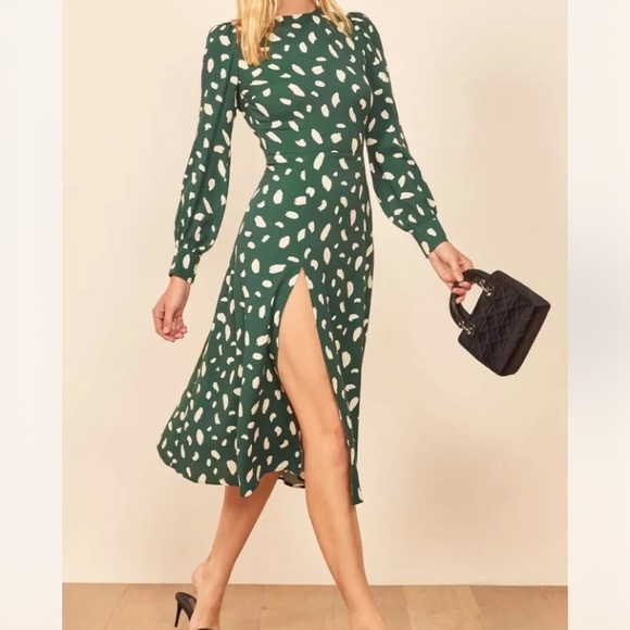Reformation Dresses & Skirts - Reformation creed midi dress in green emerald 12